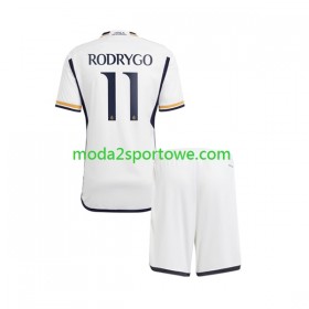 Koszulka Real Madryt Rodrygo Goes 11 Dziecięcy Domowe Stroje Piłkarskie 2023/24 Krótki Rękaw